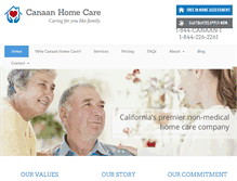 Tablet Screenshot of canaanhomecare.com